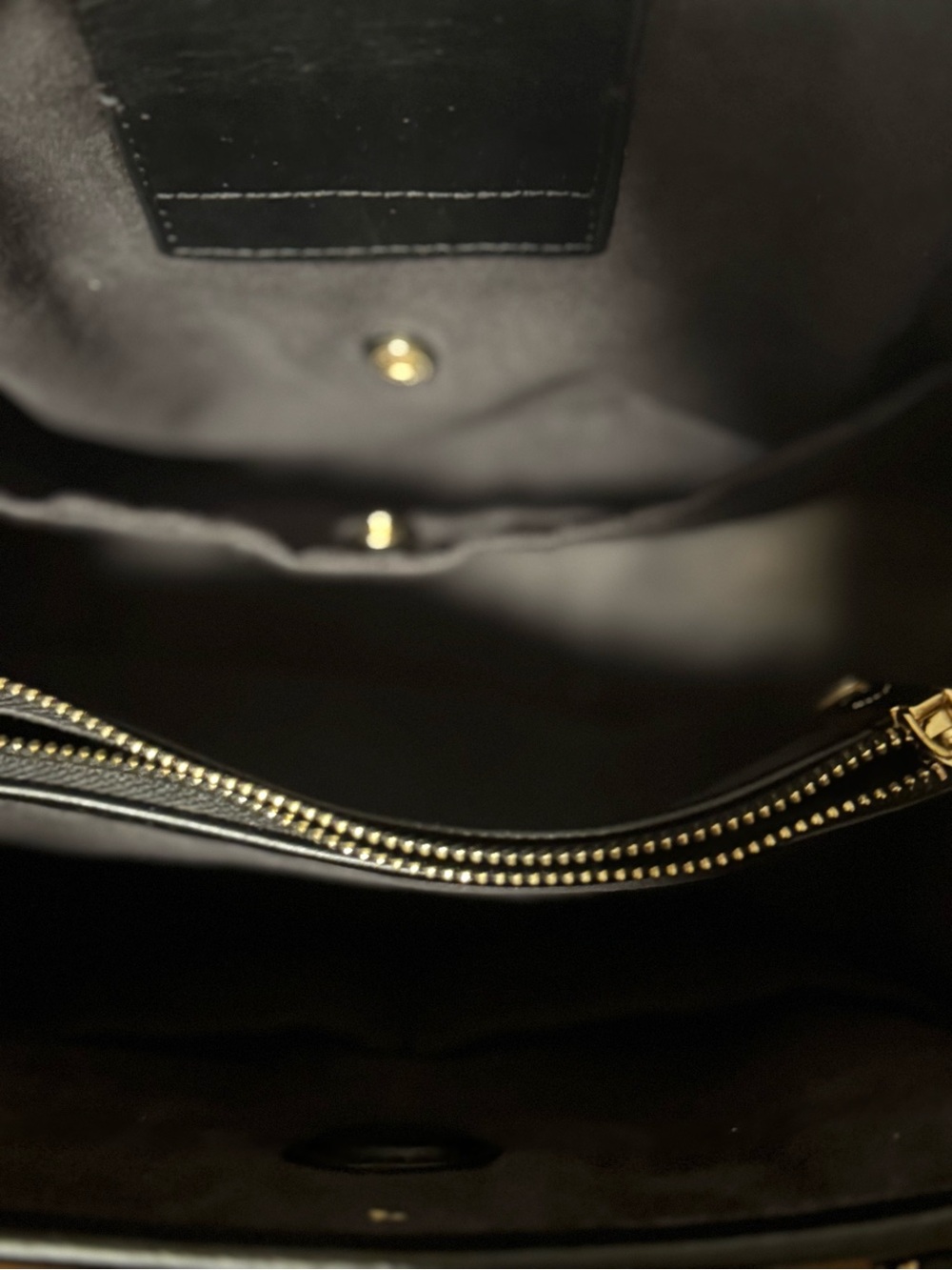 COACH Black Leather Satchel with Leopard-Print Scarf Accent - Picture 3 of 4